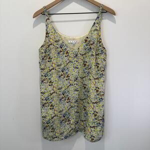 CAbi Scatter Print Floral Tank Cami Women's Medium Yellow